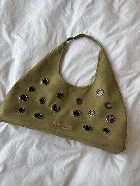 Baum und Pferdgarten green khaki bag with studded ddetails